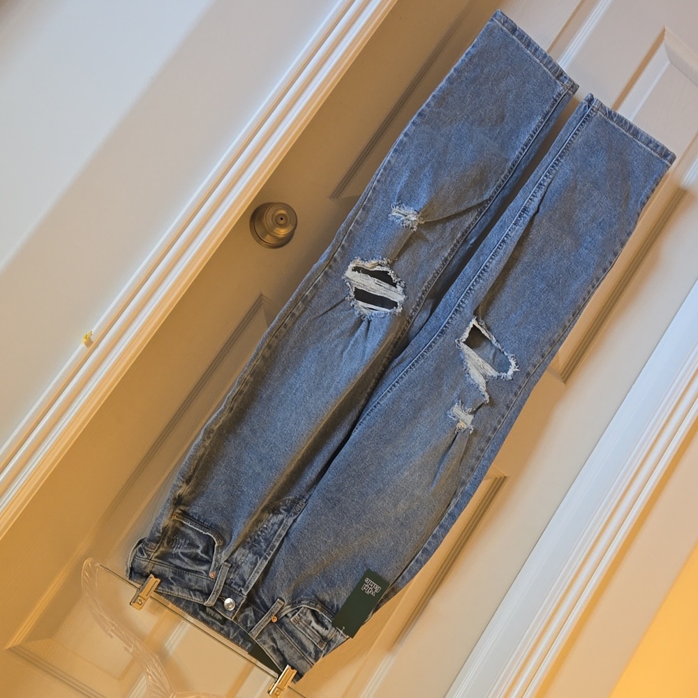 NWT Wild Fable super high-rise straight jeans